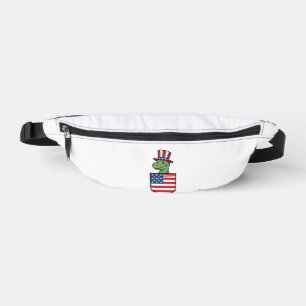 Patriotic Dinosaur Pocket Vintage Shirt Design_1 Bum Bags