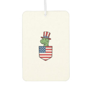 Patriotic Dinosaur Pocket Vintage Shirt Design_1 Car Air Freshener