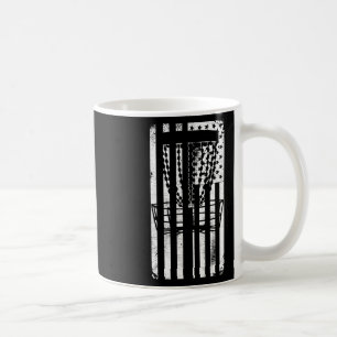 Patriotic Disc Golf American Flag Distressed Coffee Mug