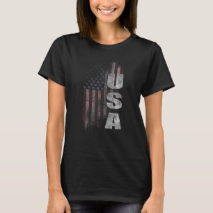 Patriotic Distressed Usa American Flag T-Shirt