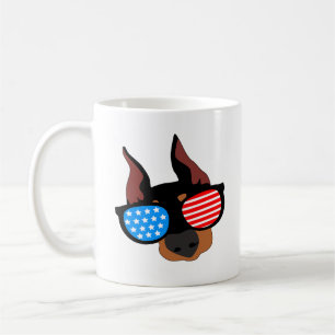 Patriotic Doberman Coffee Mug