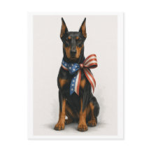 Patriotic Doberman Pinscher