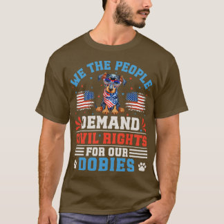 Patriotic Dobie Dog T-Shirt