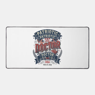 Patriotic Doctor 4th of July Vintage Shirt Design_ Desk Mat