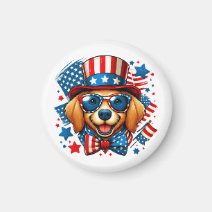 Patriotic Dog 4th of July-62791 Magnet