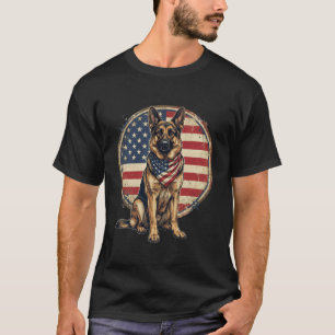 Patriotic Dog 4th Of July Patriotic German usa T-Shirt