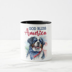 Patriotic Dog-Bernese Mug