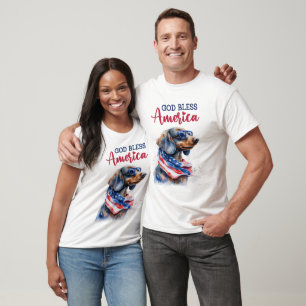 Patriotic Dog-Dachshund T-Shirt