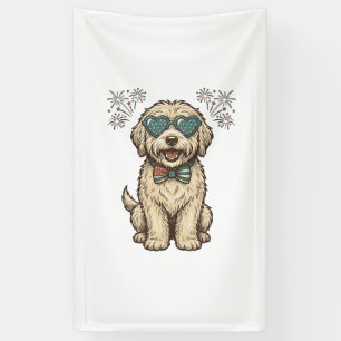 Patriotic Dog Fireworks Vintage Shirt Design (2)_1 Banner