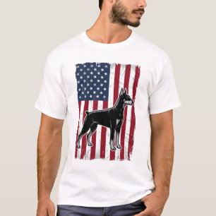 Patriotic Dog Flag Vintage Vector Shirt Design_1