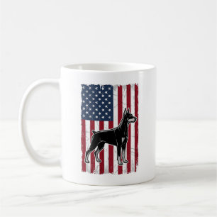Patriotic Dog Flag Vintage Vector Shirt Design_1 Coffee Mug