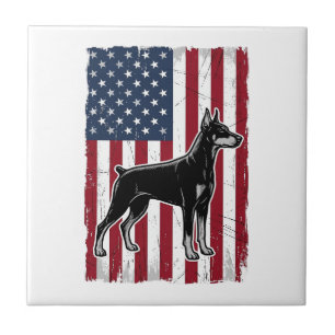 Patriotic Dog Flag Vintage Vector Shirt Design_1 Tile