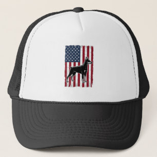 Patriotic Dog Flag Vintage Vector Shirt Design_1 Trucker Hat