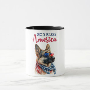 Patriotic Dog-German Shepherd Mug
