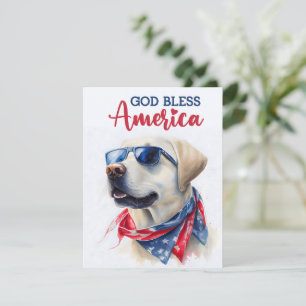 Patriotic Dog-Labrador Retriever 4th of July Card