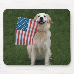 Patriotic Dog Mouse Mat