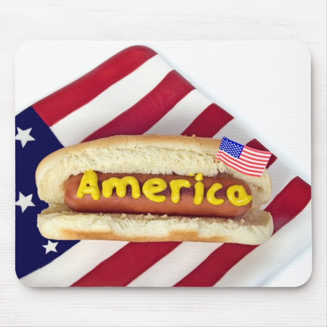 Patriotic Dog Mouse Mat (Front)