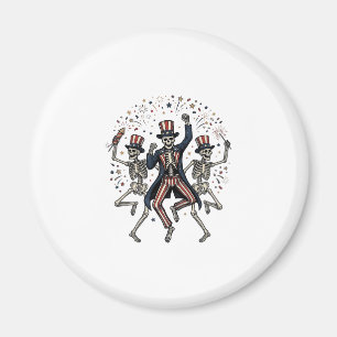Patriotic Dog Party Like It’s 1776 Vintage Magnet