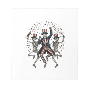 Patriotic Dog Party Like It’s 1776 Vintage Notepad