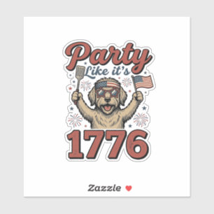 Patriotic Dog Party Like It’s 1776 Vintage Shirt D