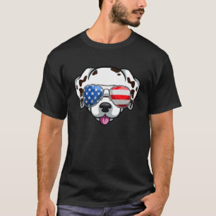 Patriotic Dog Pet Proud 4th Of July Retro American T-Shirt