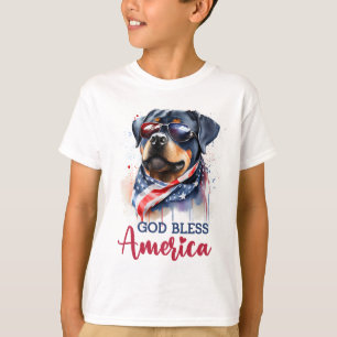 Patriotic Dog-Rottweiler T-Shirt