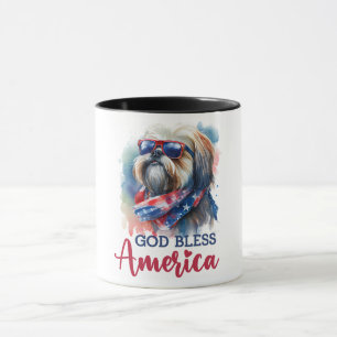Patriotic Dog-Shih tzu Mug