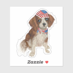 Patriotic Dog Sticker