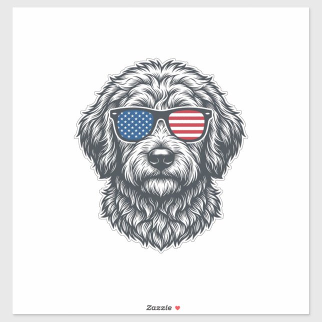 Patriotic Dog Sunglasses Vintage (Sheet)