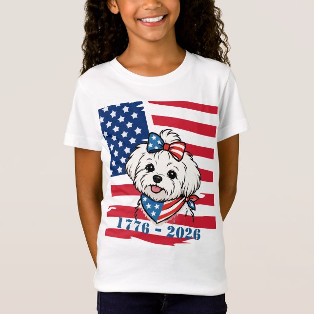 Patriotic Dog  T-Shirt (Front)