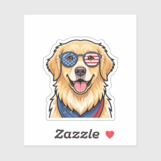 Patriotic Dog USA Flag Sunglasses 4th of July