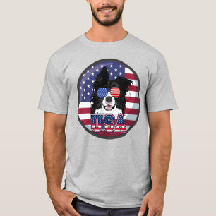 Patriotic Dog USA T-Shirt