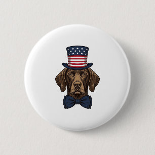 Patriotic Dog Vintage Engraving Shirt Design_1 6 Cm Round Badge