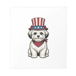 Patriotic Dog Vintage Engraving Vector Design_1 Notepad