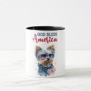 Patriotic Dog-Yorkie Mug
