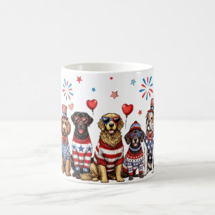 Patriotic Dogs  Coffee Mug