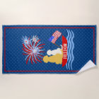 Patriotic Dogs Let Freedom Ring Beach Towel