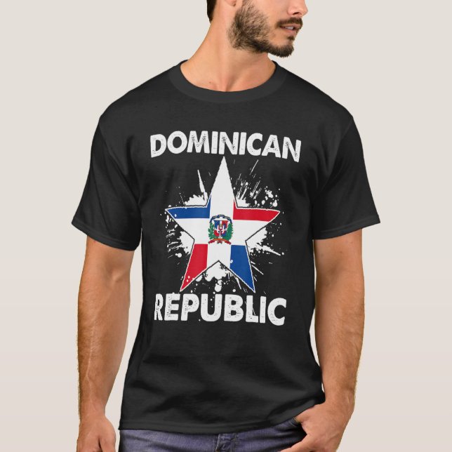 Patriotic Dominicana Dominican Pride Dominican Rep T-Shirt (Front)