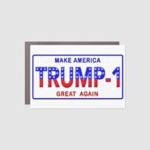 Patriotic Donald Trump-1 Car Magnet