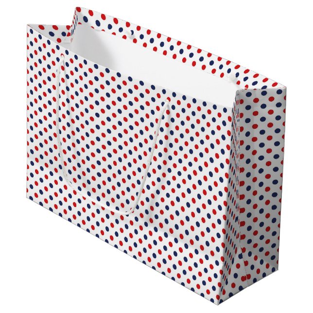 Patriotic Dots Gift Bag (Front Angled)