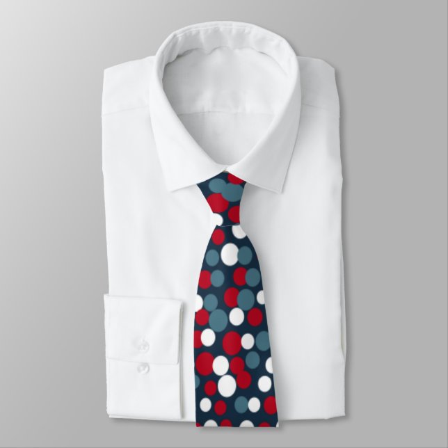 Patriotic Dots Tie (Tied)