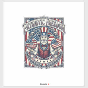 Patriotic Doughnut Lover Vector Graphic Tee_1