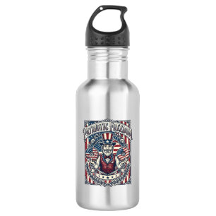 Patriotic Doughnut Lover Vector Graphic Tee_1 532 Ml Water Bottle