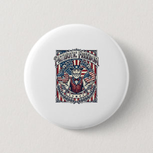 Patriotic Doughnut Lover Vector Graphic Tee_1 6 Cm Round Badge