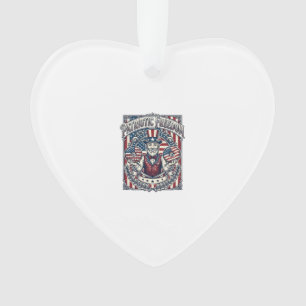 Patriotic Doughnut Lover Vector Graphic Tee_1 Ornament