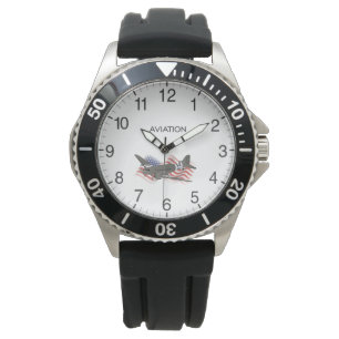 Patriotic Douglas C-47 WW2 Transport Aeroplane Watch