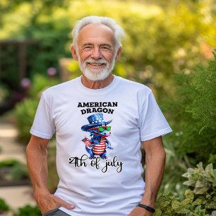Patriotic Dragon in Shades T-Shirt