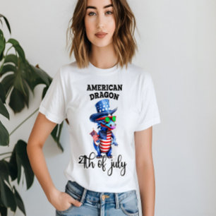 Patriotic Dragon in Shades T-Shirt