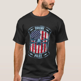 Patriotic Drone Pilot America USA Droning  T-Shirt