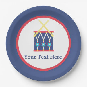 Patriotic Drum Paper Plate
